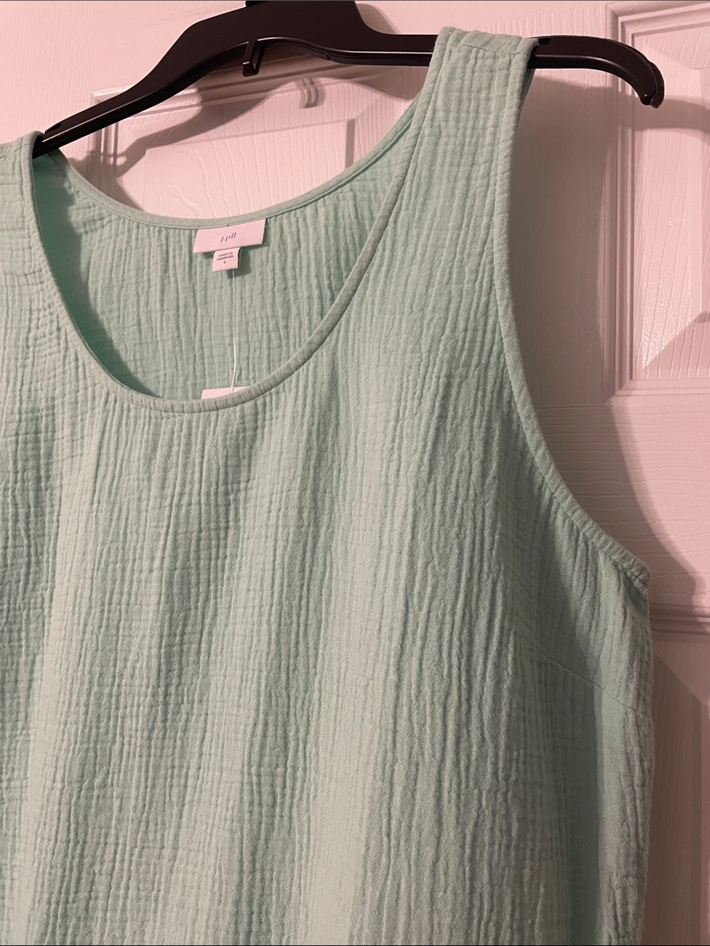 J.Jill beautiful Mint Green Cotton Gauze Textured Tank Top